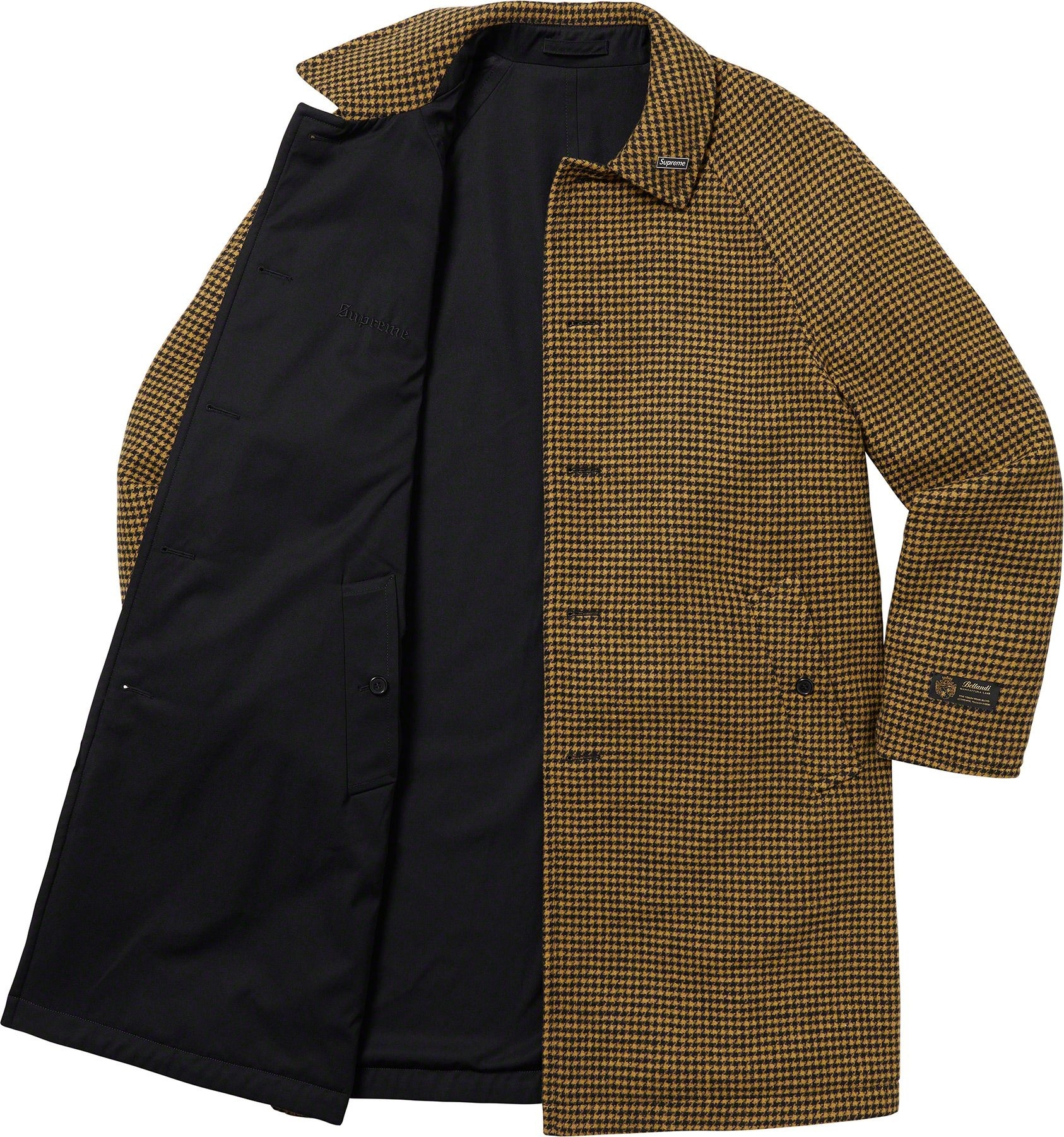 Reversible Houndstooth Overcoat view 3